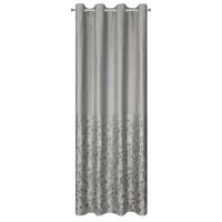 Zasłona TORI 140X250 cm szara półzaciemniająca welwet przelotki elegancka