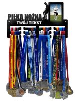Wieszak na medale PIŁKA NOŻNA ramka na zdjęcie, dowolny tekst 237.1
