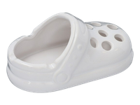 Biała Popielniczka Ceramiczna w Kształcie Klapka Buta typu Crocs