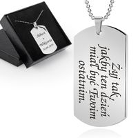 Nieśmiertelnik stal CHIRURGICZNA prezent na każdą okazję + GRAWER