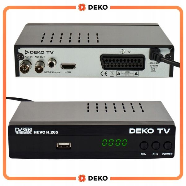 Tuner Dekoder DVBT2 DekoTV PRO Do TV Naziemnej DVBT 2 DVB T2 + Antena zdjęcie 3