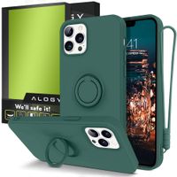 2 x Etui silikonowe Ring Ultra Slim Alogy do iPhone 12/ 12 Pro 6.1 Zielone