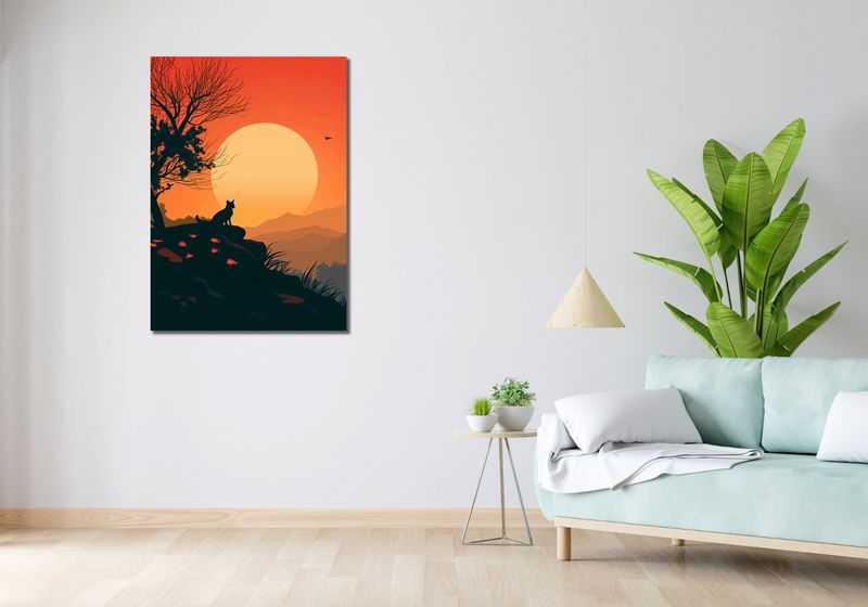 Obraz 70x100cm Kocie Wzgórze zdjęcie 2