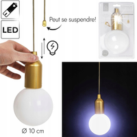 Lampa wisząca żarówka ZŁOTA | L