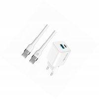 Szybka ładowarka GaN 30W 2 wejścia długim z kablem 2m do Asus Zenfone 9