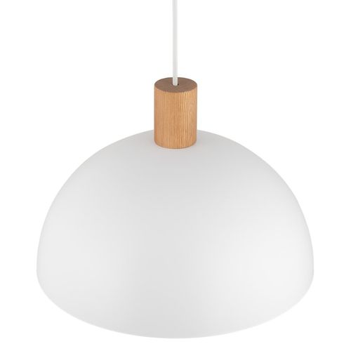 Lampa wisząca kopuła do salonu Oslo 4851 TK Lighting drewniana biała na Arena.pl