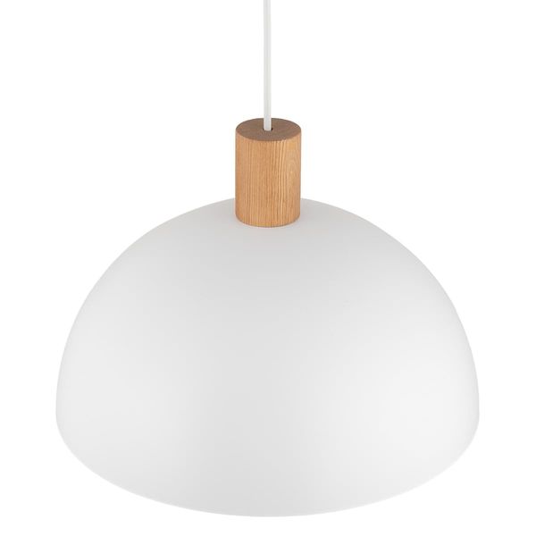 Lampa wisząca kopuła do salonu Oslo 4851 TK Lighting drewniana biała zdjęcie 4