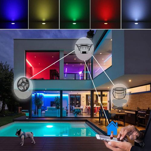 UŻYWANE Lampki tarasowe WiFi SUBOSI RGB LED 45mm IP67 z Alexa 10 szt na Arena.pl