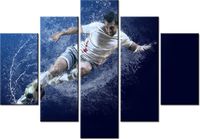 105CM 150CM OBRAZ 5 ELEM MOC FOOTBALLU DRUK