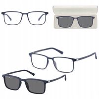 2w1 Okulary Korekcyjne Zerówki z NAKŁADKĄ PRZECIWSŁONECZNĄ z Polaryzacją