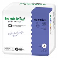 PIELUSZKI BAMBIBOO PIELUCHY COTTONWEAR r. 3 MIDI Jednorazowe 6-11kg 26szt.