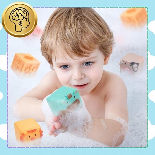 Miękkie kreatywne klocki sensoryczne dla niemowląt dzieci funkcja gryzaka na Arena.pl