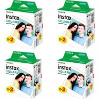 Wkłady Instax SQUARE 4x20sztuk 80 ZDJĘĆ Film Fujifilm SQ1 SQ6 Drukarka Link