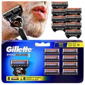 8 x Gillette Fusion 5 Proglide wkłady ostrza nożyki oryginalne plus żel