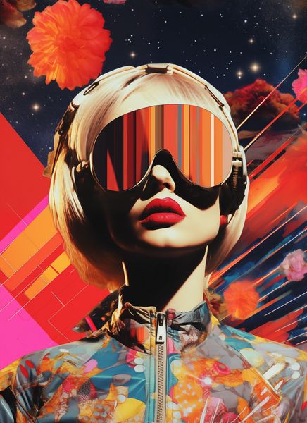 Plakat 40x55cm Retrofuturystyczna Muza zdjęcie 1
