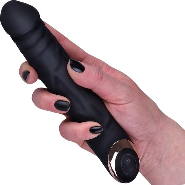 Czarny Wibrator Usb Dla Pań Z Realistyczną Główką zdjęcie 3