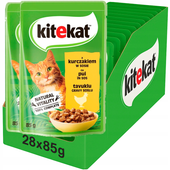 Karma dla kota KITEKAT 28x85g saszetka kurczak w sosie