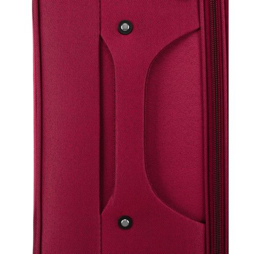 zestaw walizek podróżnych w czerwono-niebieskim kolorze z wysuwaną na Arena.pl