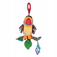 Zawieszka do wózka sensoryczna kontrastowa grzechotka dla niemowląt Tukan