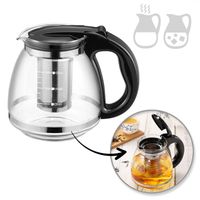 Żaroodporny dzbanek z zaparzaczem i pokrywką 2000 ml - DZ08