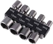 Zestaw kluczy nasadowych 5-13 mm 9szt adapter