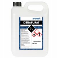 Denaturat Alkohol Etylowy 5L 95% Skażony do Czyszczenia Mycia Bezbarwny