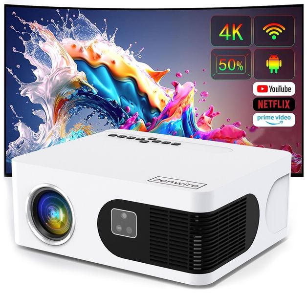 Projektor mini Rzutnik LED WiFi Android TV FULL HD 4K Autofocus do zdjęcie 9