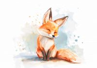 Plakat 100x70cm Zadowolony Lisek