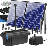 Pompa solarna Biling 30W z filtrem 1200 l/h do oczka wodnego i wodospadu