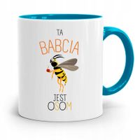 Kubek Błękitny Dzień Babci Babcia Jest Osom Z Nadrukiem Ze Zdjęciem