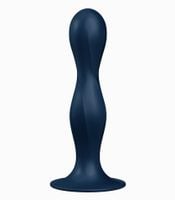 dildo z wewnętrznymi kulkami double ball-r dark blue satisfyer