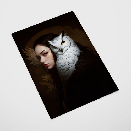 Plakat portret sowa 40x50 cm na Arena.pl