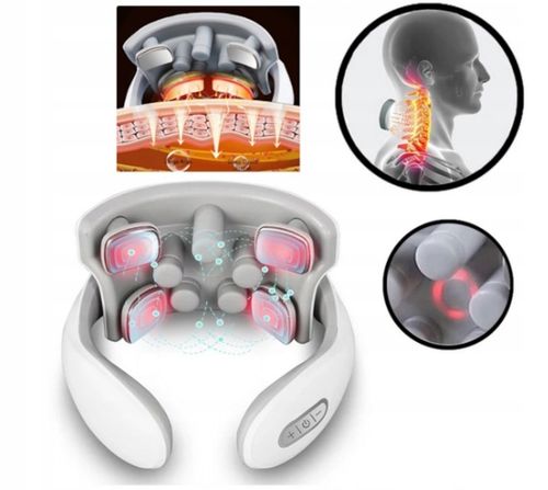 MASAŻER SZYI SZTYWNOŚĆ KARKU BÓL PRĄDY TENS 9 GŁOWIC GRZANIE 5 PROGRAMÓW na Arena.pl