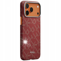 ETUI DO IPHONE 17 PRO PITAKA ULTRA-SLIM MONOGRAM MAGSAFE ZŁOTO CZERWONY