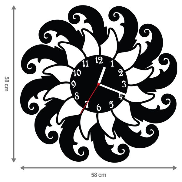 ZEGAR ŚCIENNY ABSTRAKCJA 58cm XXL 159.11 zdjęcie 1