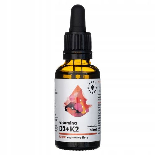 WITAMINA D3 4000 IU FORTE + K2 MK7 100mcg AURA HERBALS W KROPLACH Odporność na Arena.pl
