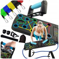 UCHWYTY DESKA DO ĆWICZENIA POMPEK PUSH UP 16w1 + GUMY OPOROWE EKSPANDER SET