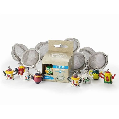 Metalowy zaparzacz kulka do herbaty z uroczą zawieszką imbrykiem dla mamy na Arena.pl