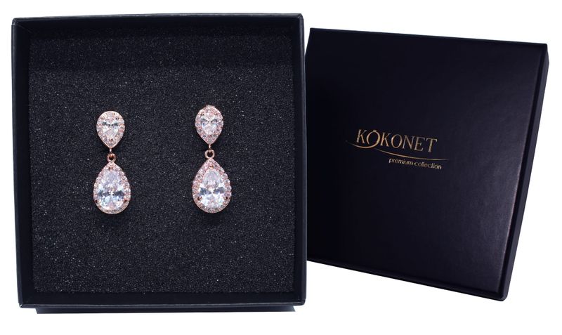 Kolczyki ślubne MIGDAL rose clip zdjęcie 1