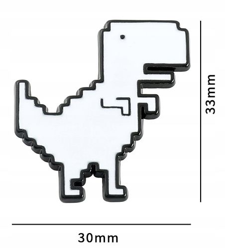 Przypinka Broszka Tyrannosaurus Rex Pixel Retro Dino T - Rex The Game Pin na Arena.pl