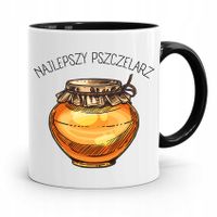 Kubek Czarny Dla Pszczelarza Najlepszy Pszczelarz Z Nadrukiem Ze Zdjęciem