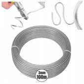 DRUT NACIĄGOWY 3MM OCYNKOWANY DO SIATKI 100M STALOWY MOCNY