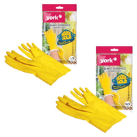 Rękawice rękawiczki gospodarcze gumowe do sprzątania YORK roz. M i L żółte