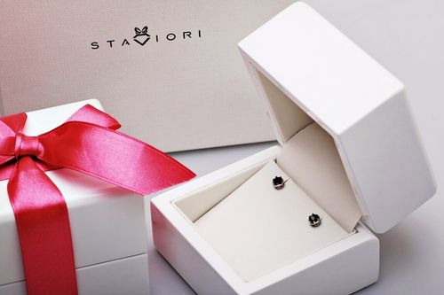 Złote kolczyki KBD1594B - Diament na Arena.pl