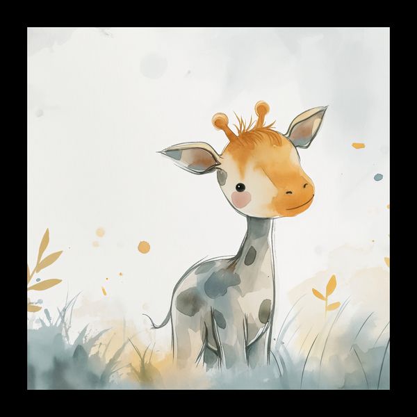 Plakat 20x20cm Mała Żyrafka zdjęcie 2