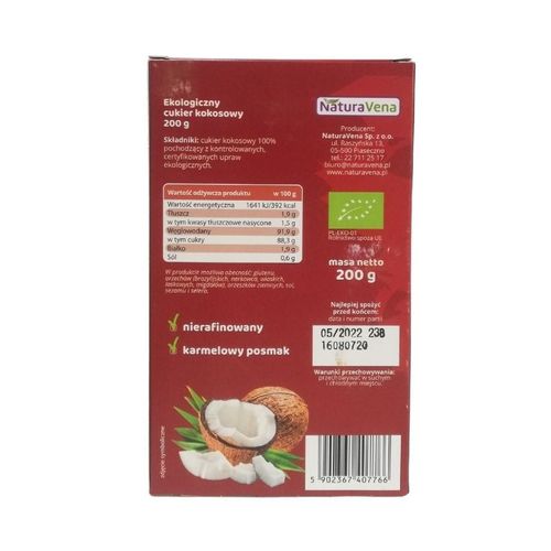 Cukier kokosowy BIO 200 g na Arena.pl
