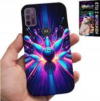 ETUI DO MOTOROLA MOTO G10 POWER - KRĘGLE BOWLING STRIKE POKROWIEC, PLECKI