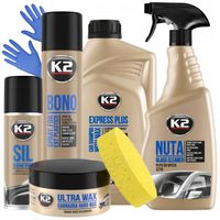Zestaw do pielęgnacji samochodu mycia auta K2 + rękawiczki komplet