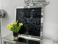Lustrzany obraz z kryształkami Glamour Drzewko szczęścia 80x80