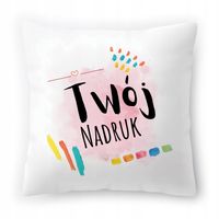 Poduszka Z Twoim Własnym Nadrukiem Ze Zdjęciem Na Prezent Biała 40X40 Cm
